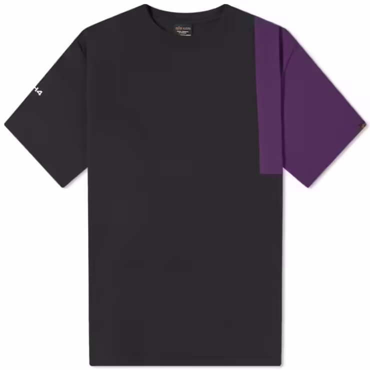Mastermind World x C2H4 Colour-Block Skull T-Shirt 'Black & Purple'