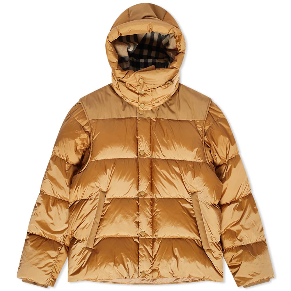 Burberry Detachable Sleeve Hooded Puffer Jacket 'Warm Honey' | MRSORTED