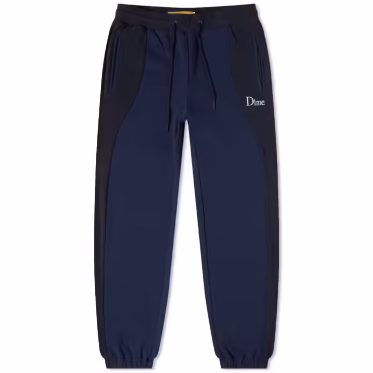 Dime Ribbed Panel Sweatpants 'Navy'