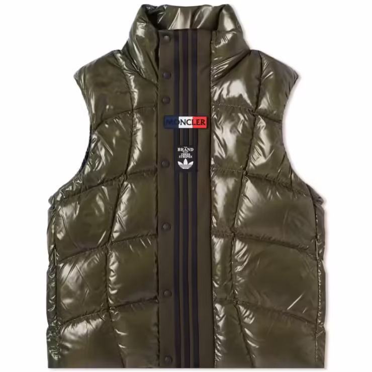 Moncler x Adidas Bozon Down Gilet 'Olive'