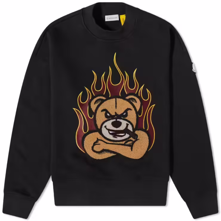 Moncler Genius 8 Palm Angels Angry Bear Sweatshirt 'Black'