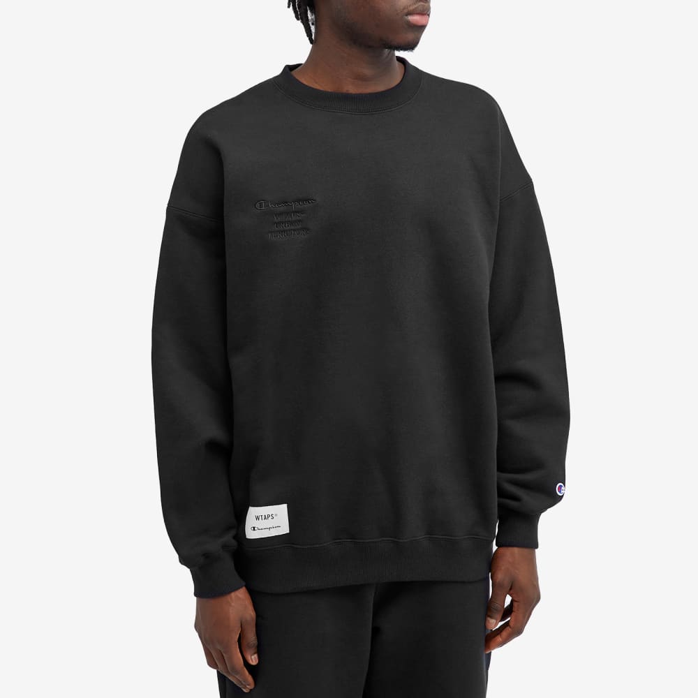 Wtaps x Champion Academy Crew Neck Black - スウェット