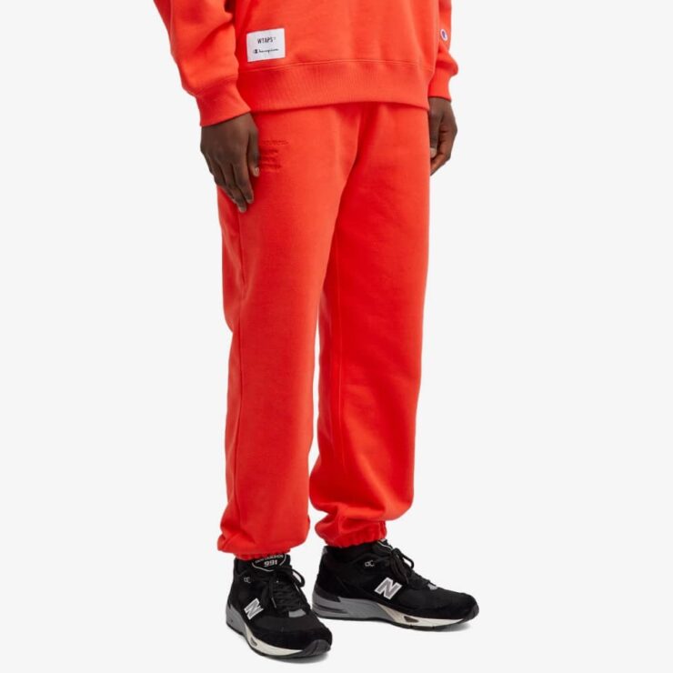 WTAPS x Champion Academy Sweatpants 'Orange' | MRSORTED