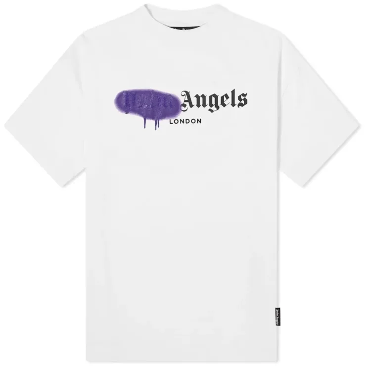 Palm Angels Sprayed London Logo T-Shirt 'White'