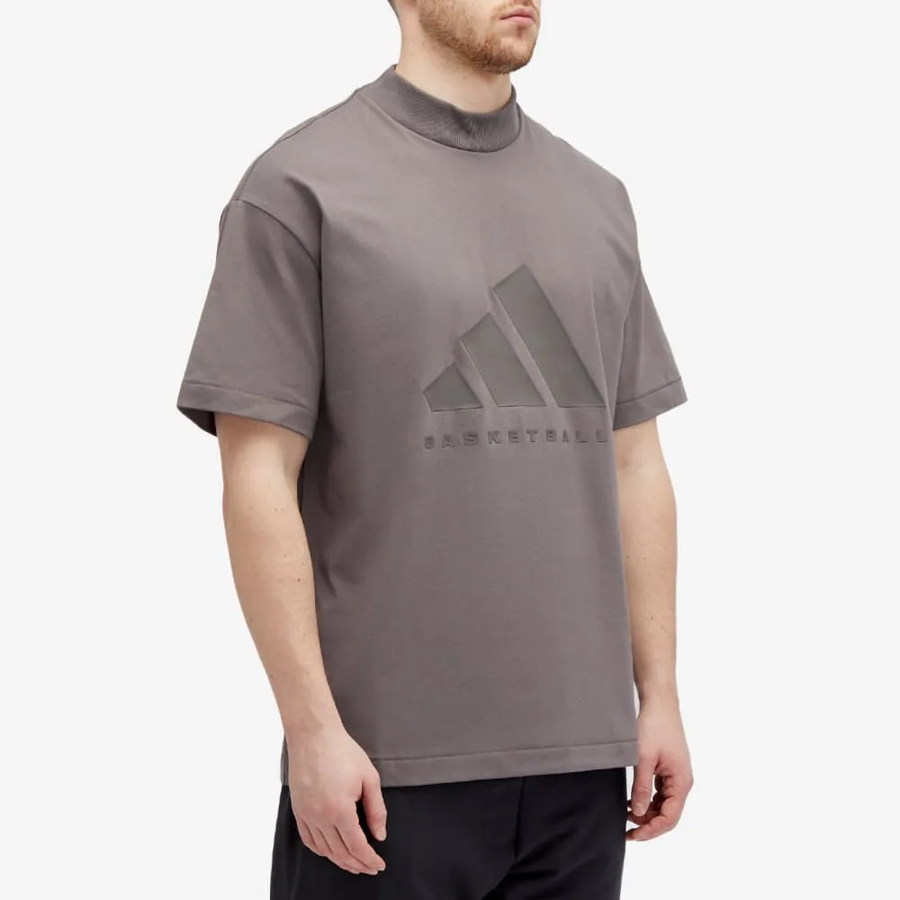 Adidas Basketball T-Shirt 'Charcoal' | MRSORTED